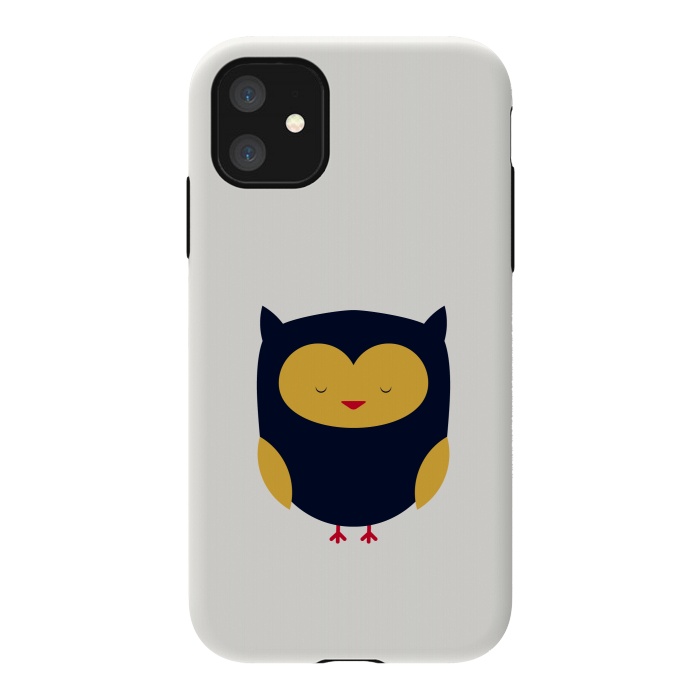 iPhone 11 StrongFit cute little flat owl by TMSarts