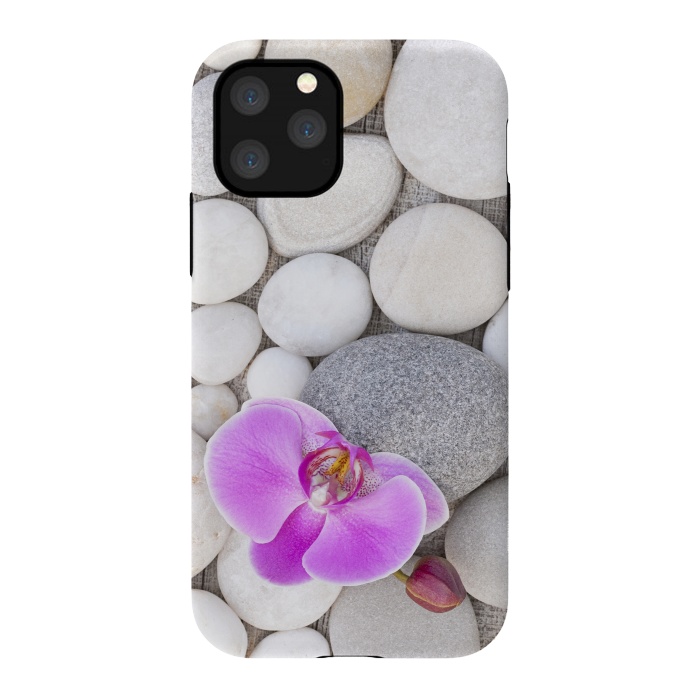 iPhone 11 Pro StrongFit Zen Style Orchid On Pebble by Andrea Haase