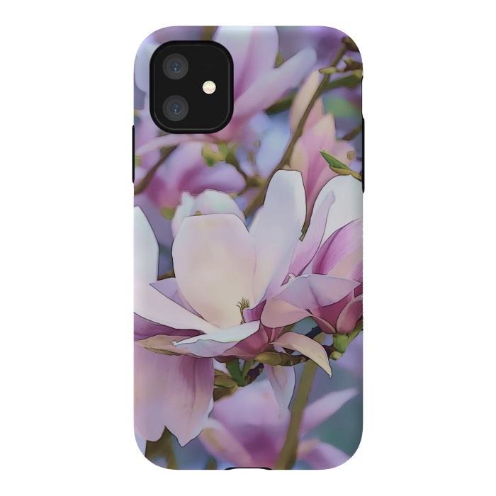 iPhone 11 StrongFit Magnolia Flower In Full Bloom by Andrea Haase