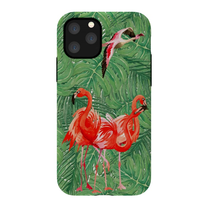 iPhone 11 Pro StrongFit Flamingo Jungle  by  Utart