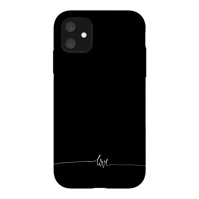 iPhone 11 StrongFit Simply love - on black by DaDo ART