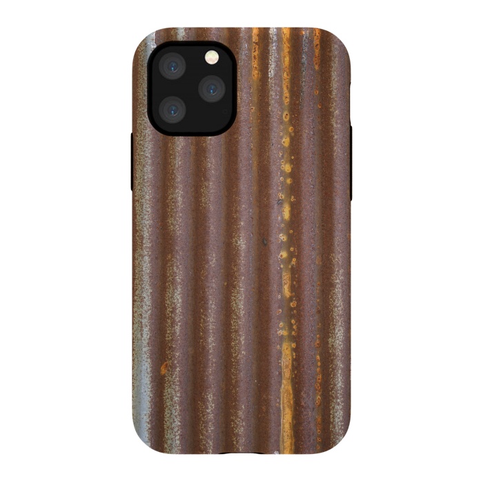iPhone 11 Pro StrongFit Old Rusty Corrugated Sheet 2 by Andrea Haase