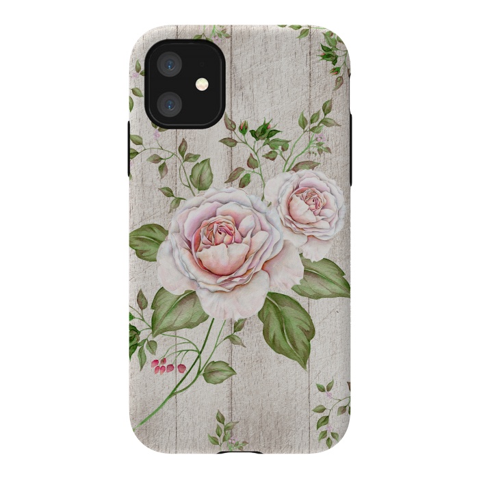 iPhone 11 StrongFit Pink Rose by Creativeaxle