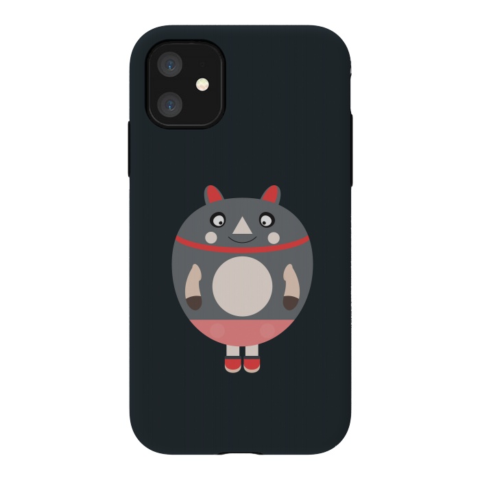 iPhone 11 StrongFit funny fat boy cartoon by TMSarts