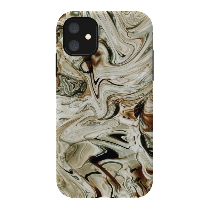 iPhone 11 StrongFit Brown Marble by Creativeaxle