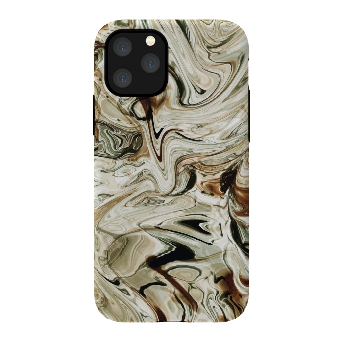 iPhone 11 Pro StrongFit Brown Marble by Creativeaxle