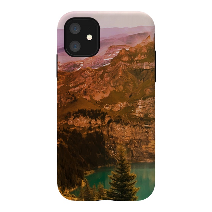 iPhone 11 StrongFit Mountain Valley by Creativeaxle