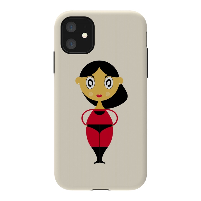 iPhone 11 StrongFit stylish woman red dress by TMSarts
