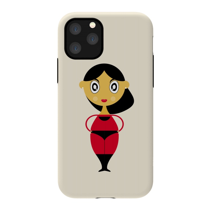 iPhone 11 Pro StrongFit stylish woman red dress by TMSarts
