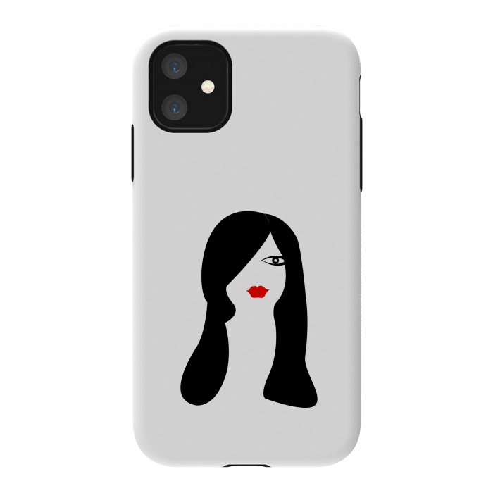 iPhone 11 StrongFit long hair women by TMSarts