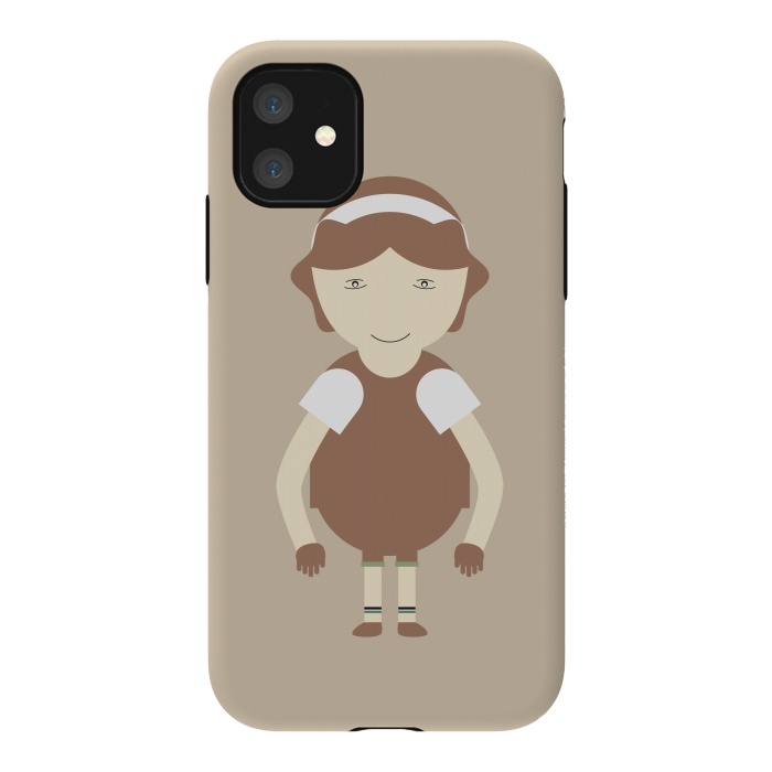 iPhone 11 StrongFit little brown girl by TMSarts