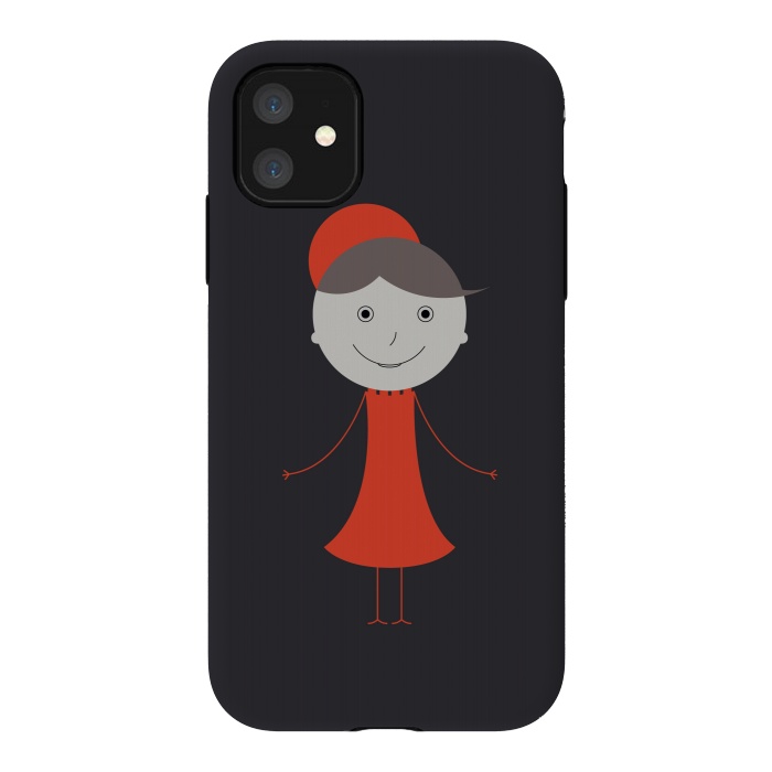 iPhone 11 StrongFit happy girl cartoon by TMSarts