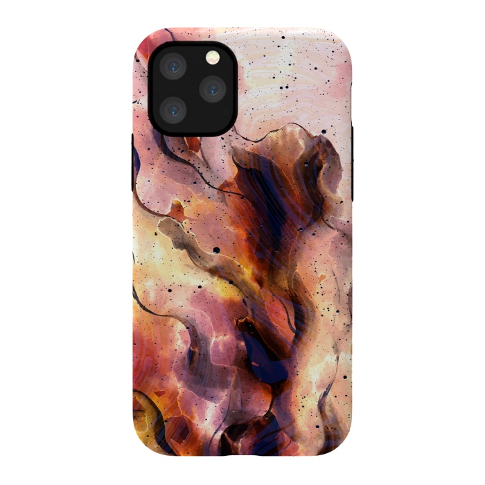 iPhone 11 Pro StrongFit Burning Waves by Creativeaxle