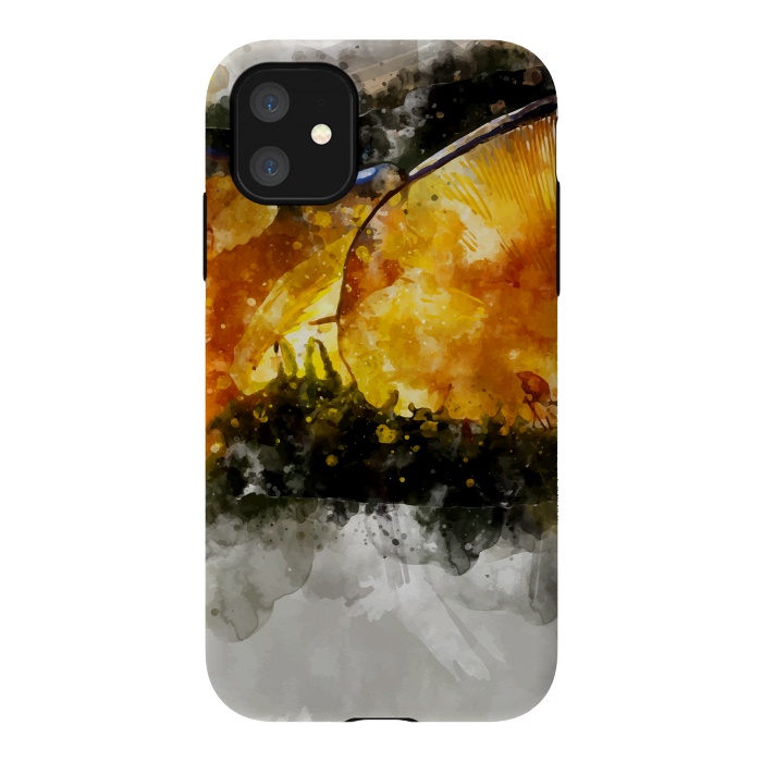 iPhone 11 StrongFit Forest Yellow Mushroom by Creativeaxle
