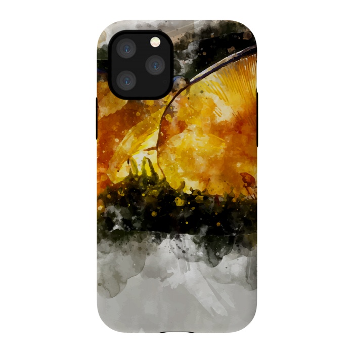 iPhone 11 Pro StrongFit Forest Yellow Mushroom by Creativeaxle