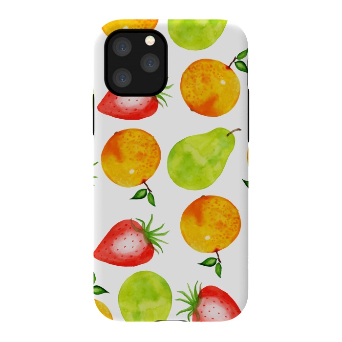 iPhone 11 Pro StrongFit Watercolor Summer Fruits by Bledi