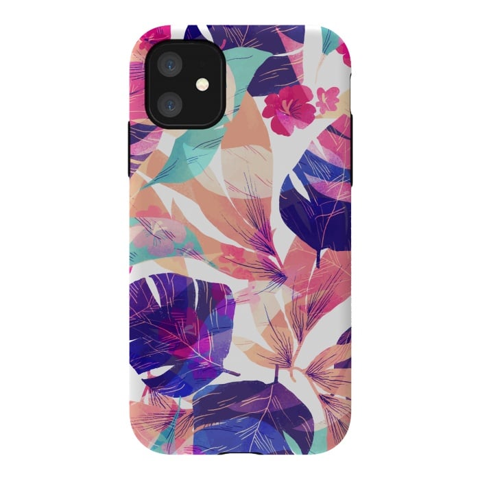 iPhone 11 StrongFit Watercolor summer flowers by Bledi