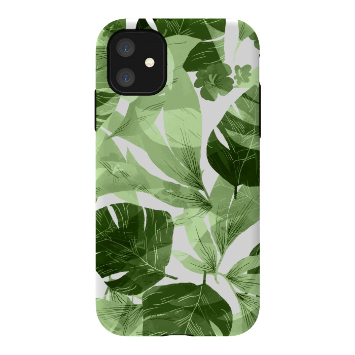 iPhone 11 StrongFit Watercolor summer flowers 7 by Bledi