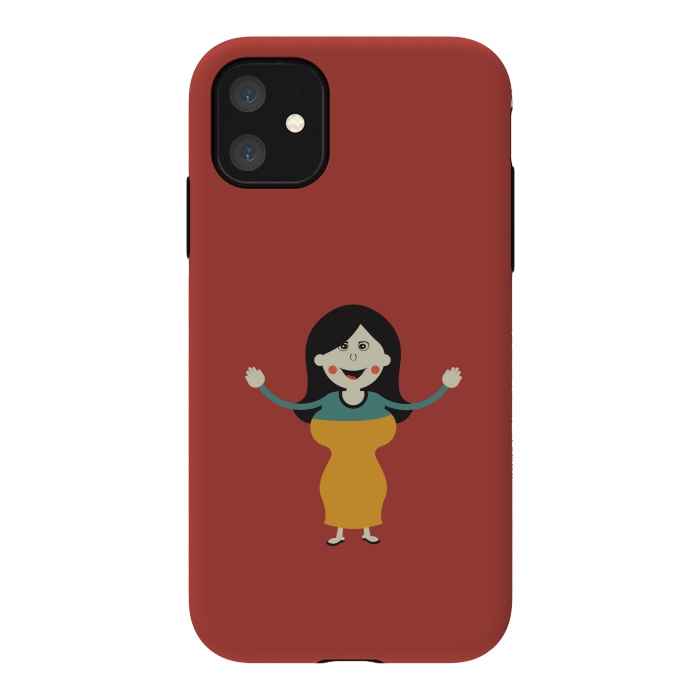 iPhone 11 StrongFit happy old lady by TMSarts