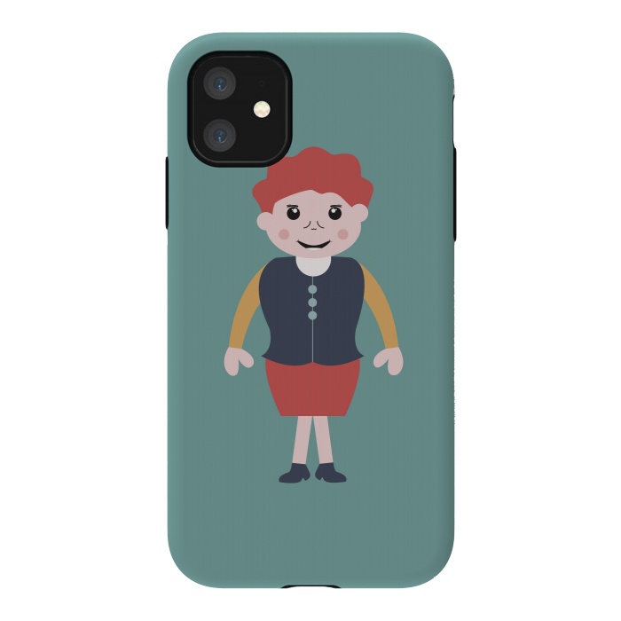 iPhone 11 StrongFit vintage school girl by TMSarts