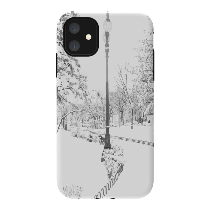 iPhone 11 StrongFit Winter Snow City by Alemi