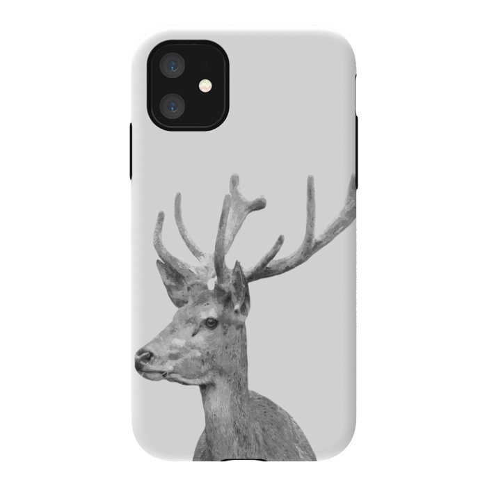 iPhone 11 StrongFit Black and White Deer by Alemi