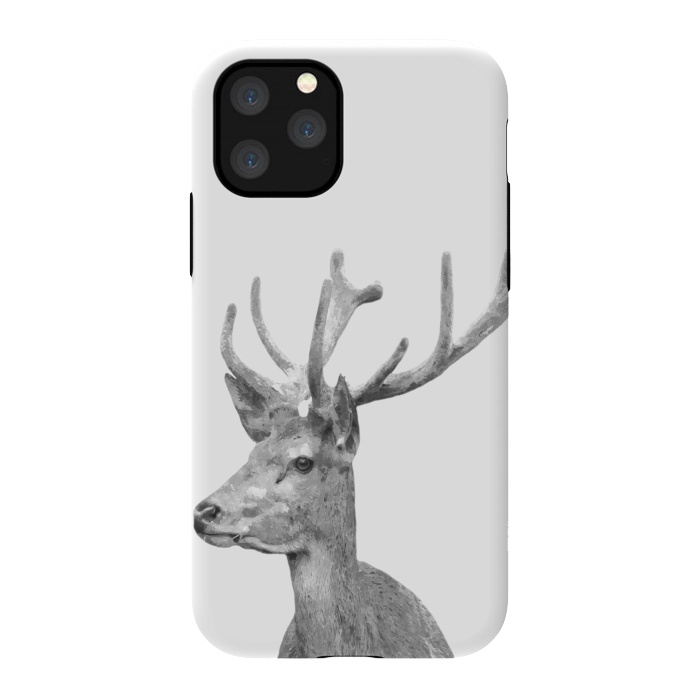 iPhone 11 Pro StrongFit Black and White Deer by Alemi