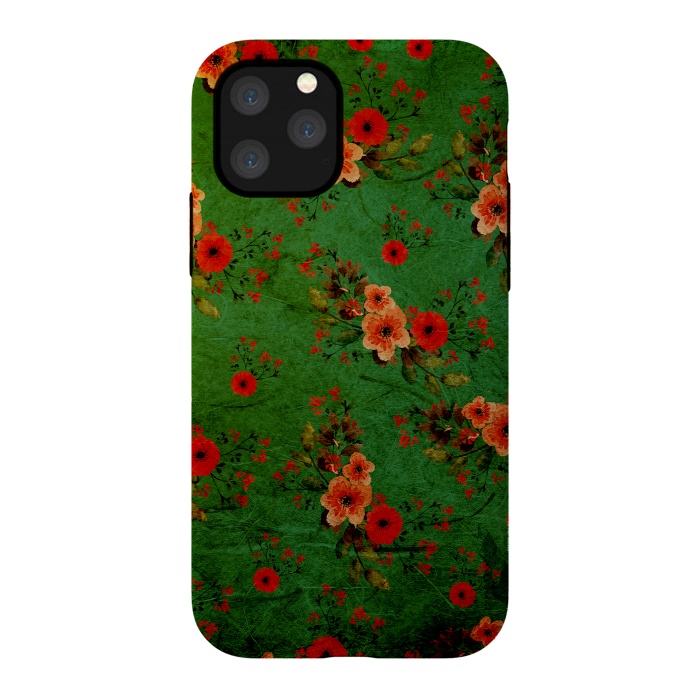 iPhone 11 Pro StrongFit Vintage Flowers by Rossy Villarreal