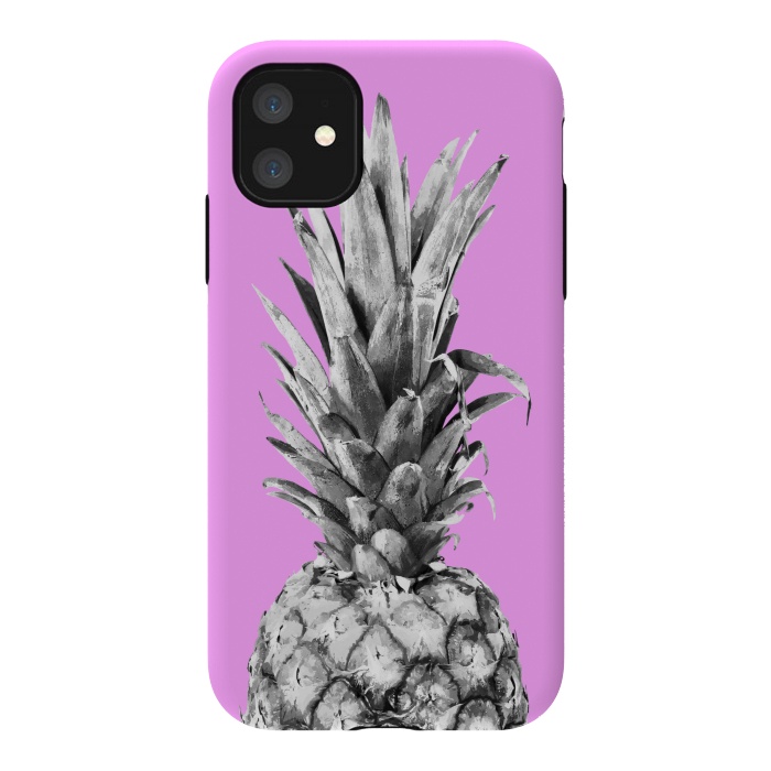 iPhone 11 StrongFit Black, White, Pink Pineapple by Alemi