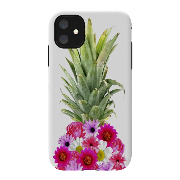 iPhone 11 StrongFit Pineapple Flowers by Alemi