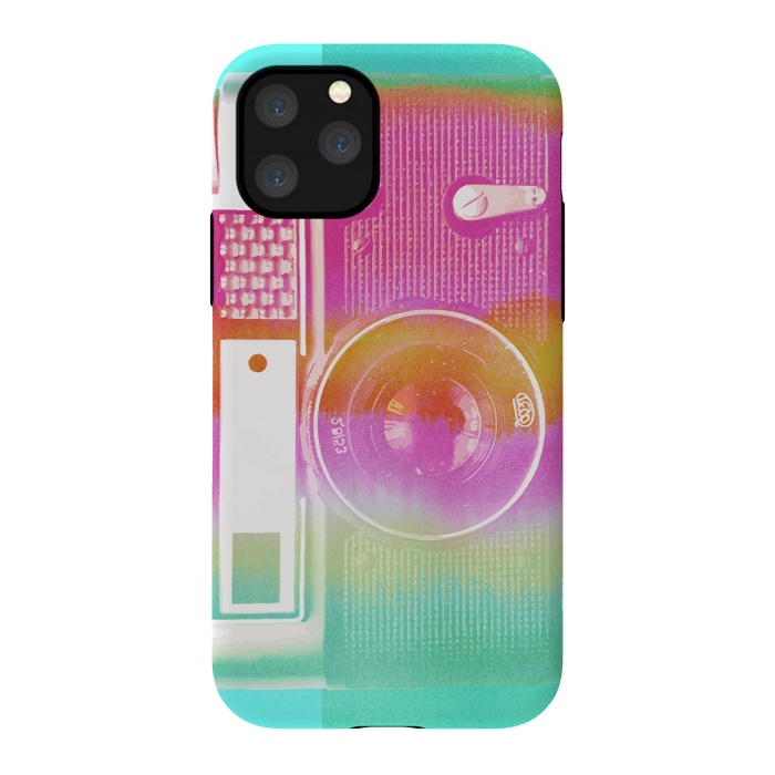 iPhone 11 Pro StrongFit Colorful pastel vintage camera by Oana 