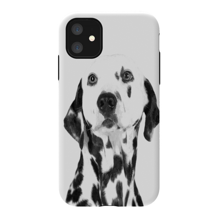 iPhone 11 StrongFit Black and White Dalmatian by Alemi