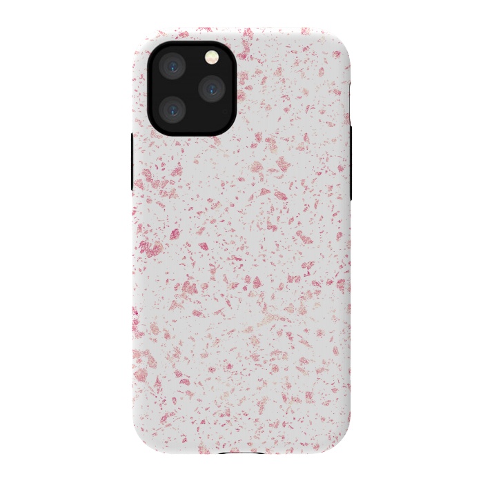 iPhone 11 Pro StrongFit Classy vintage marble rose gold terrazzo design by InovArts