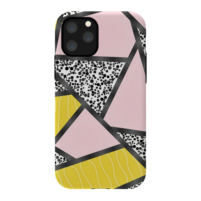iPhone 11 Pro StrongFit Geometric pink black by Jms