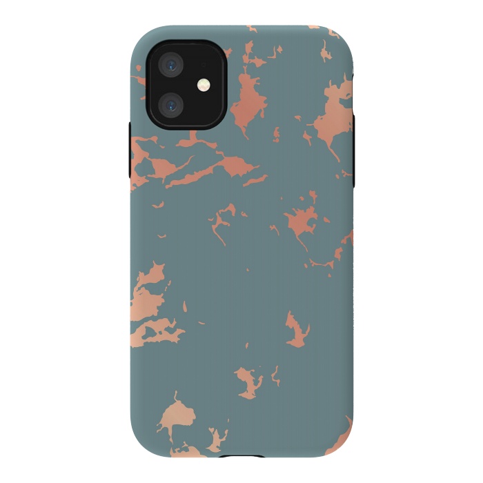 iPhone 11 StrongFit Copper Splatter 002 by Jelena Obradovic