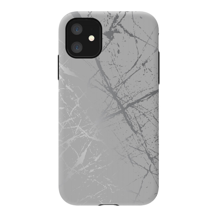 iPhone 11 StrongFit Silver Splatter 002 by Jelena Obradovic