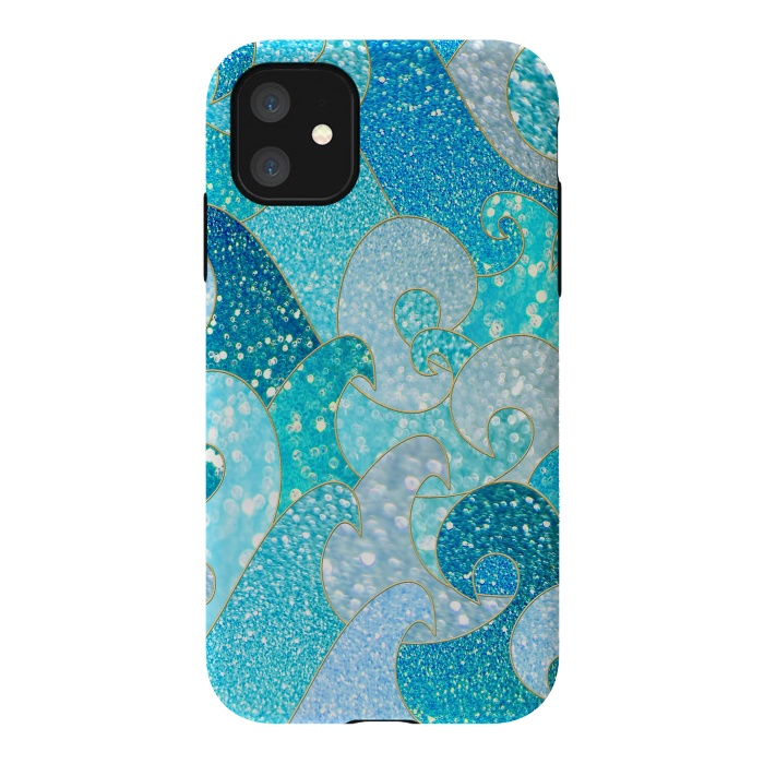 iPhone 11 StrongFit Mermaid Ocean Glitter Waves by  Utart