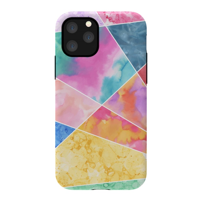 iPhone 11 Pro StrongFit Watercolor Geometric by Creativeaxle