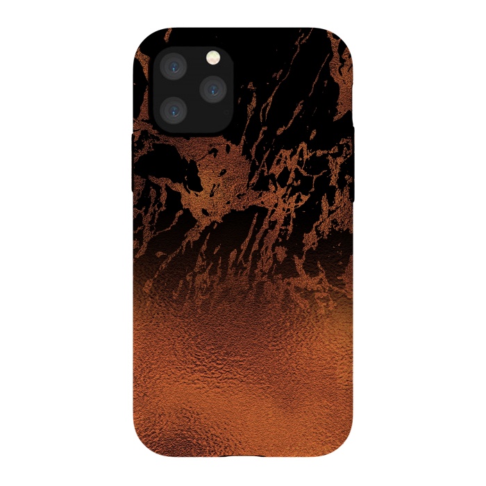 iPhone 11 Pro StrongFit Copper Gold and Black Marble  by  Utart