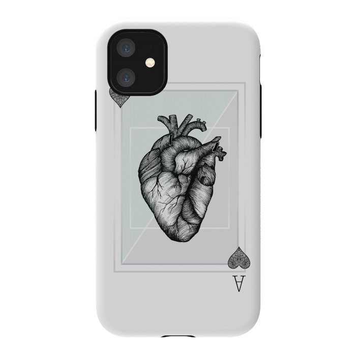 iPhone 11 StrongFit Ace of Hearts by Barlena