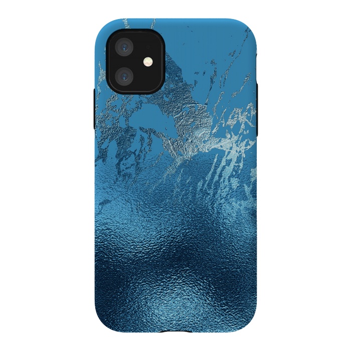 iPhone 11 StrongFit Blue Metal and Marble  by  Utart