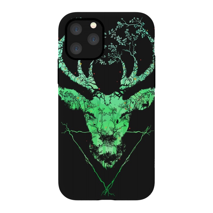 iPhone 11 Pro StrongFit Dark Forest Deer by Sitchko