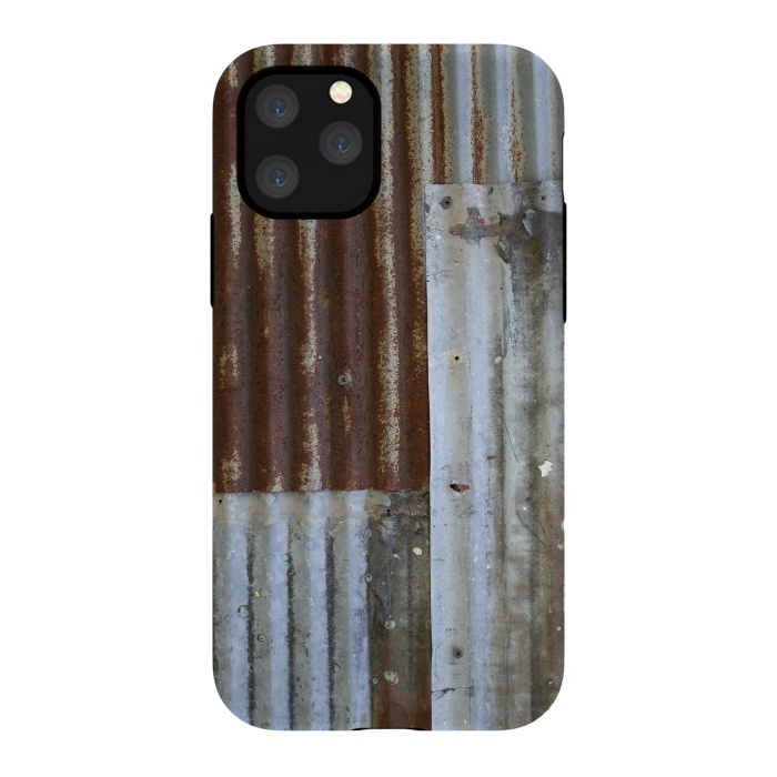 iPhone 11 Pro StrongFit Rusty Corrugated Metal Patches 2 by Andrea Haase