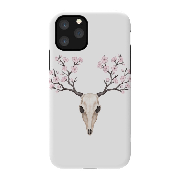 iPhone 11 Pro StrongFit Blooming deer skull by Laura Nagel