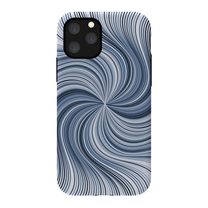 iPhone 11 Pro StrongFit Abstract Wavy Lines In Shades Of Blue by Andrea Haase
