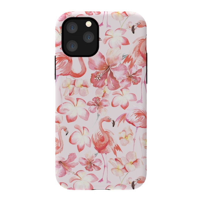 iPhone 11 Pro StrongFit Pink Flamingo Aloha Dance by  Utart