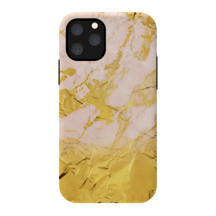 iPhone 11 Pro StrongFit Gold Foil and Pink Marble Glamour by  Utart