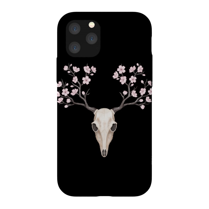 iPhone 11 Pro StrongFit Deer skull black by Laura Nagel