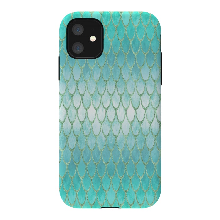 iPhone 11 StrongFit Pretty Mermaid Scales 03 by Angelika Parker