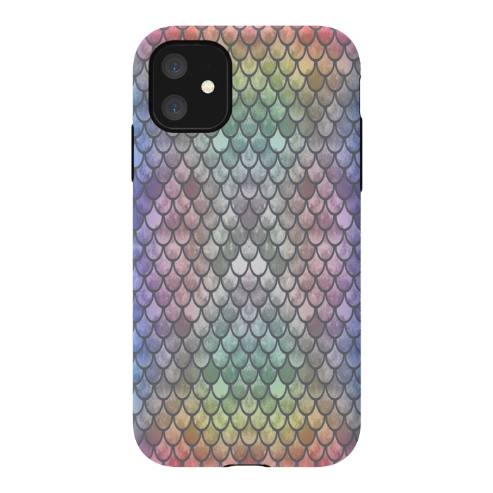 iPhone 11 StrongFit Pretty Mermaid Scales 26 by Angelika Parker